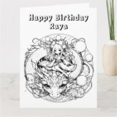 大型ジャンボパーソナライズされたサイズ誕生日 カード (正面)