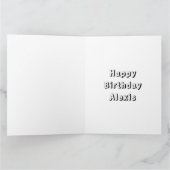 大型ジャンボパーソナライズされたサイズ誕生日 カード (内部)