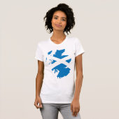 大型スコットランドの旗の地図 Tシャツ (正面フル)
