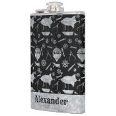 大型スチームパンクシルバージンクエアシップ名前をカスタムする フラスク (左)