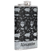 大型スチームパンクシルバージンクエアシップ名前をカスタムする フラスク (右)