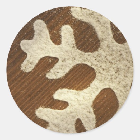 大型スノーフレーククリスマスデザイン封筒用シール ラウンドシール (正面)