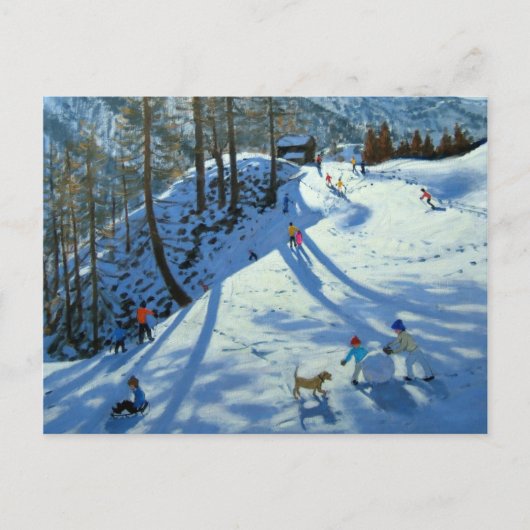 大型スノーボールツェルマット ポストカード (正面)