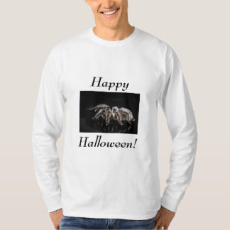 大型スパイダー「ハッピーハローウィン」長袖Tシャツ Tシャツ