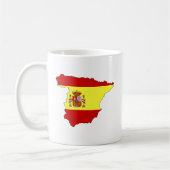 大型スペインの旗の地図 コーヒーマグカップ (左)