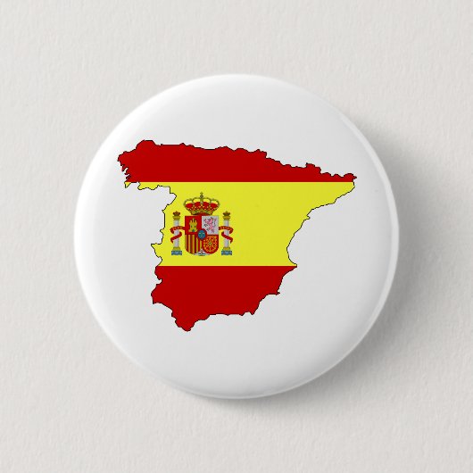 大型スペインの旗の地図 缶バッジ (正面)