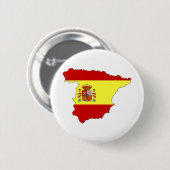 大型スペインの旗の地図 缶バッジ (正面&裏面)