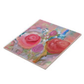 大型セラミックタイル、ゴージャスなオリジナルフローラ タイル (側面)