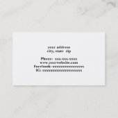 大型トラックの列または艦隊 名刺 (裏面)