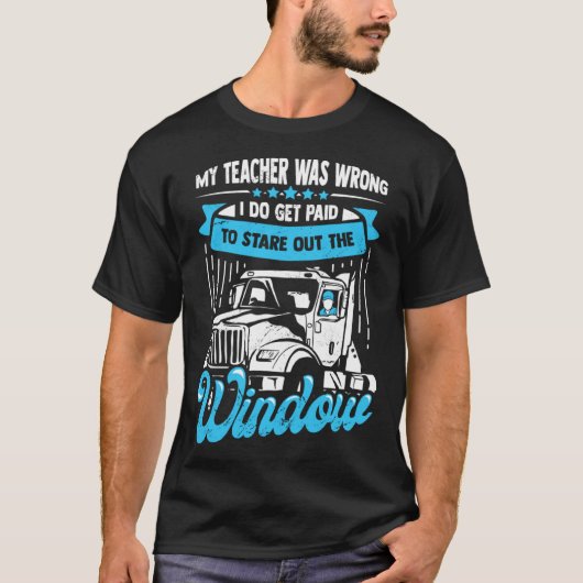 大型トラックの運転手 Tシャツ (正面)