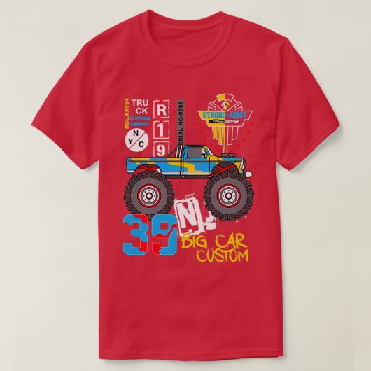 大型トラックカスタム Tシャツ (デザイン正面)