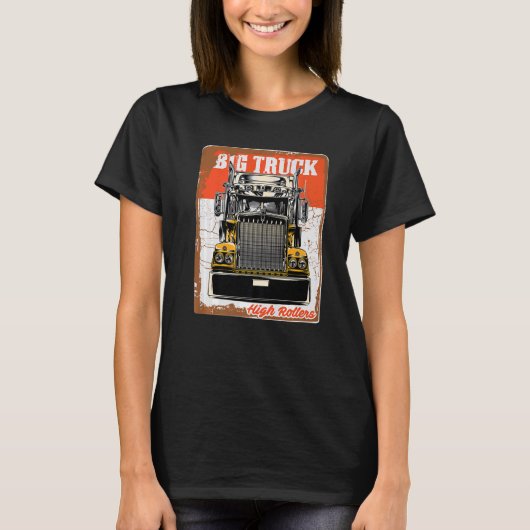大型トラック車 Tシャツ (正面)