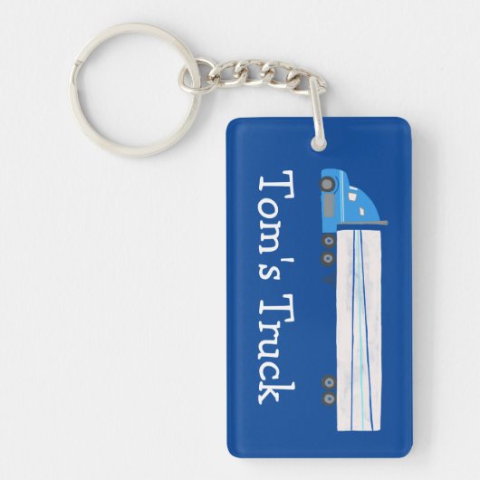 大型トラック18ホイーラーセミリグカスタマイズIT キーホルダー (正面)