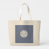 大型トートバッグブルーNotアンチ魚 ラージトートバッグ (裏面)