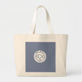 大型トートバッグブルーNotアンチ魚 ラージトートバッグ (正面)