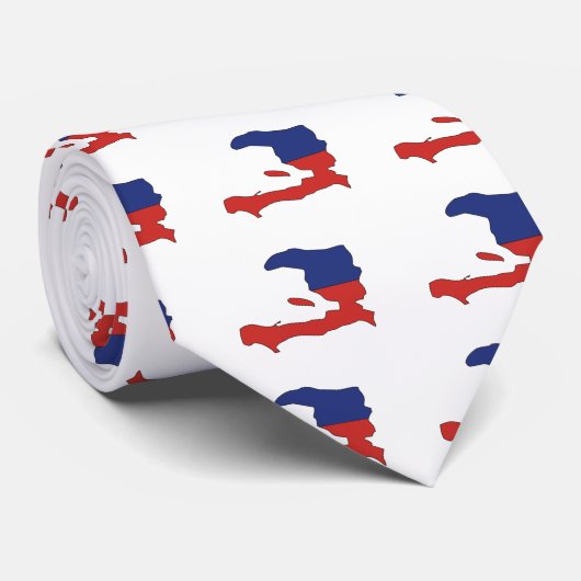 大型ハイチの旗の地図 ネクタイ (ロール)