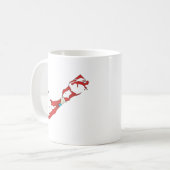 大型バミューダ島の旗の地図 コーヒーマグカップ (正面左)