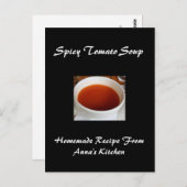 大型パーソナライズされたレシピカード ポストカード (正面/裏面)