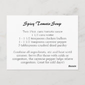 大型パーソナライズされたレシピカード ポストカード (裏面)