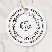 大型パーソナライズされた自家製ロゴカスタムラベル フェイバータグ (裏面)