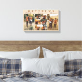 大型ファミリーコラージュ写真キャンバス キャンバスプリント (インサイチュ (寝室))