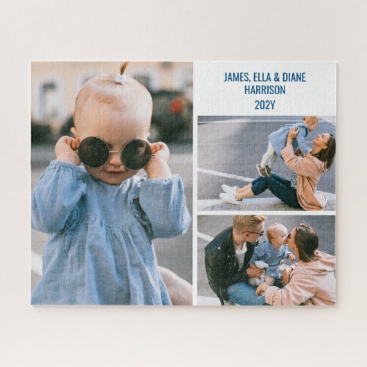 大型ファミリーフォトコラージュ： 16 x 20インチ（520枚） ジグソーパズル (横)