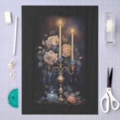 大型ファンタジーゴシックフローラキャンドル 薄葉紙 (クラフト)