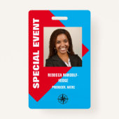 大型フォトI.D.特殊イベントパス バッジ (正面)