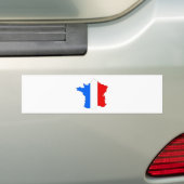 大型フランスの旗の地図 バンパーステッカー (車上)
