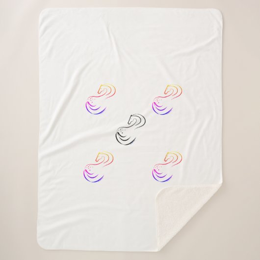 大型フリースバーブランケット シェルパブランケット (正面)