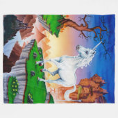 大型フリースブランケットファンタジーユニコーンデザイン フリースブランケット (正面(横))