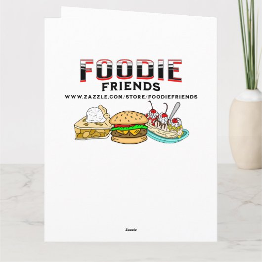 大型フローラヴィンテージ書籍とコーヒー誕生日 カード (裏面)