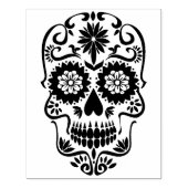 大型フローラ糖スカル ラバースタンプ (インプリント)