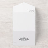 大型ブラックイニシャルタイポグラフィ結婚写真 オールインワン招待状 (外側)