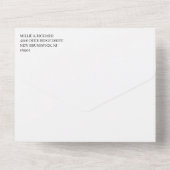 大型ブラックイニシャルタイポグラフィ結婚写真 オールインワン招待状 (裏面)