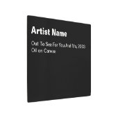 大型ブラックメタルアートギャラリープラーク メタルプリント (アングル)