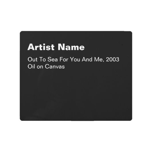 大型ブラックメタルアートギャラリープラーク メタルプリント (正面)