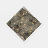 大型ブラックレース金ゴールドビー スタンダードランチョンナプキン (角)