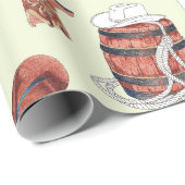 大型プリントラッピング紙カウボーイアンドホース ラッピングペーパー (ロールコーナー)