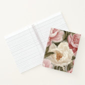 大型プリント牡丹デザイナーノートブック ノートブック (内部)