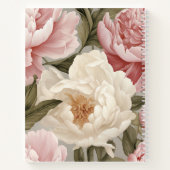 大型プリント牡丹デザイナーノートブック ノートブック (裏面)