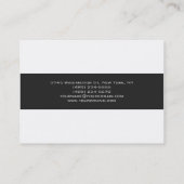 大型プレーン・グレー・ホワイト・プロフェッショナル・ビジネス・カード 名刺 (裏面)