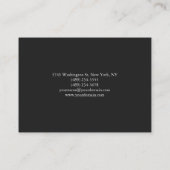 大型プレーン・グレー・ホワイト・プロフェッショナル・ビジネス・カード 名刺 (裏面)