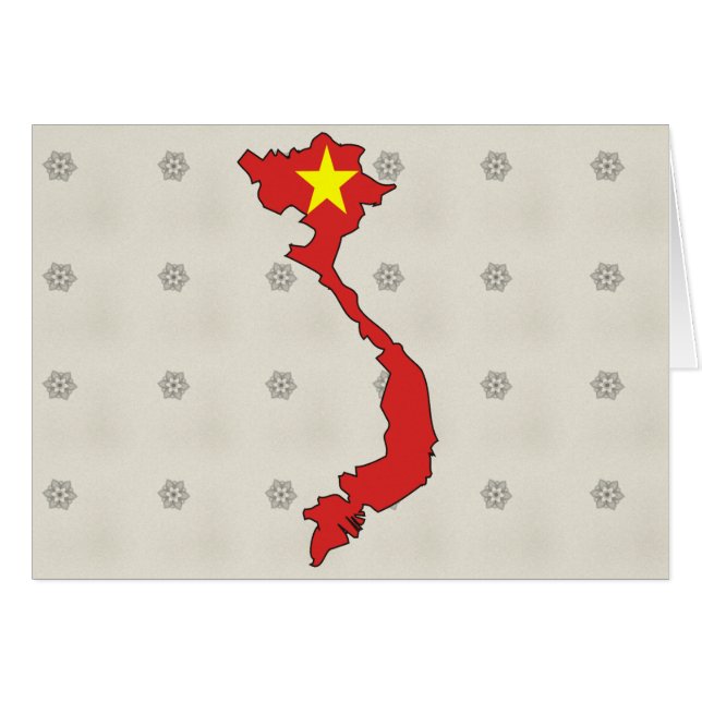 大型ベトナムの旗の地図 (正面横)