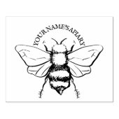 大型ミツバチイラストレーションパーソナライズされた事業 ラバースタンプ (インプリント)