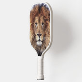 大型ライオン頭部の写真 ピックルボールラケット (左)