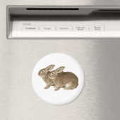 大型ラウンドマグネット用のラビットイメージ マグネット (インサイチュ (食洗機))