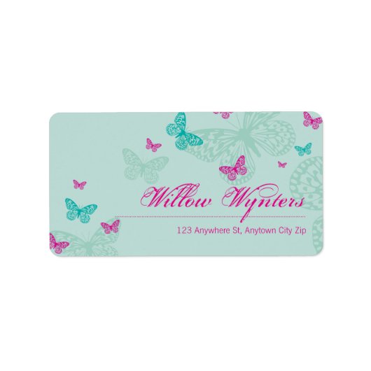 大型ラベルシール：：蝶5 ラベル (正面)