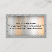 大型リグトラック | 鉄骨格子縁ど | 輸送 名刺 (裏面)