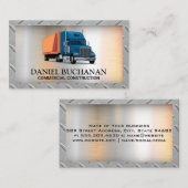 大型リグトラック | 鉄骨格子縁ど | 輸送 名刺 (正面/裏面)